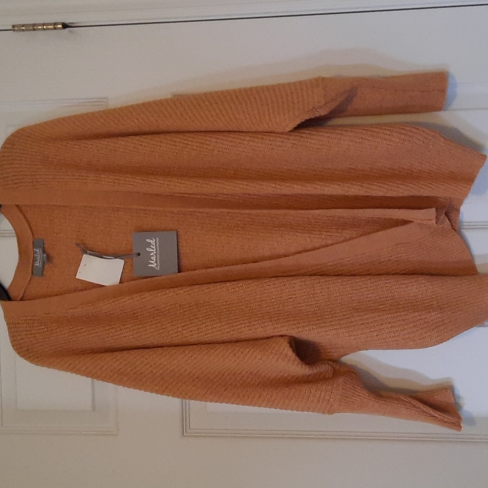 Marled Cardigan Size Large, Apricot color. NWT